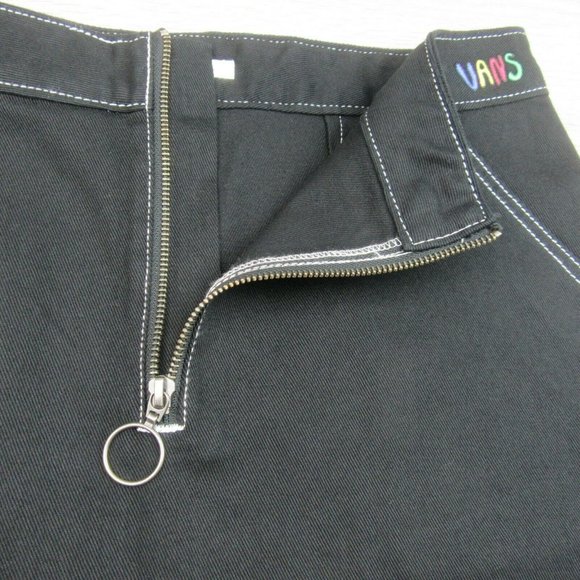 VANS Brighton Womens Denim Black Mini Skirt Size L - Picture 4 of 11